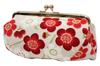 Komon Kobo Cosmetic Modern Plum Blossom Futako Edo 0105 Pouch, (Ivory), Chirimen, Kyoto, Komon,