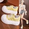 Women's Shoes New Thick Bottom Heightening Skateboarding Shoes Outdoor Non-slip Lightweight Comfortable Sneakers Campus Hundred with Flat Shoes