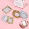 Retro Micro Furniture Wall Room Mini Mirror Dollhouse Frame Accessories Miniature Dollhouse Mirror