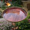 Metal Birds Bath Freestanding Birdbath Bowl with Stake Adjustable Height Birds Bath Feeder Tray for Garden Outdoor Decor