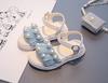 Girls Thick Soled Sandals Kids Summer Pearl Shoes Elegant Party Princess Open-toe Flats Casual Fashion Children's Beach Sandals