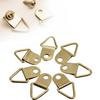 20Pc / Packaged Gold Brass Triangle Photo Frame Wall Hook Rings