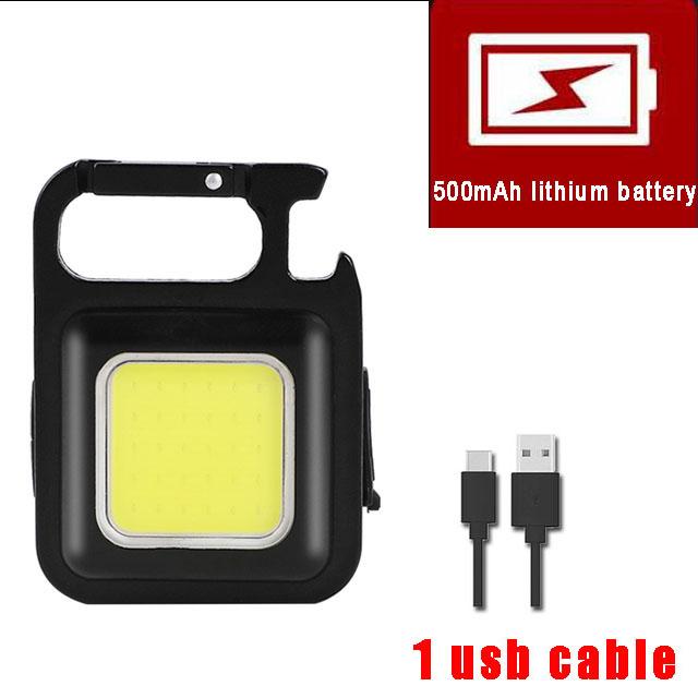 Mini Flashlight Rechargeable Glare COB LED Keychain Torch Flash Light With Magnet 800Lm Powerful Hang Emergency Camping Lamps