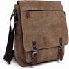 Casual Canvas Crossbody Bag for Men, Trendy Everyday Messenger Shoulder Bag In Coffee Tone