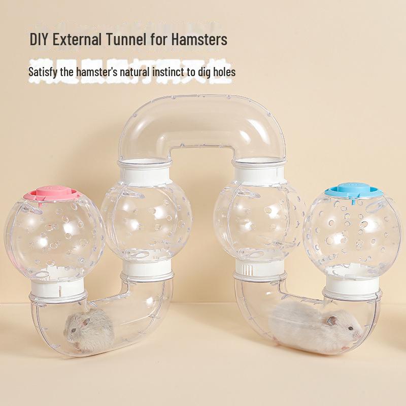 Golden Bear Hamster Tunnel: DIY Tube Module for Cage and Landscaping