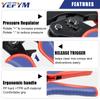 Ferrule Crimping Tool YE 16-6 0.08-16mm²/30-5AWG Tubular Terminal Mini YEFYM Pliers For Large Size Terminals Electrical Clamps