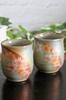 Waza No Kura Pair of Stylish Kutani Ware Teacups with Sunshine Flower Design, Ceramic Teacups, Brand Name, Japanese Tableware, Made In Japan