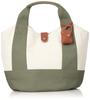 Tote Bag Leather Khaki [Tora] Canvas/Cow Women's