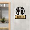 Toilet Sign Bathroom Restroom Reminder Sign Hanging Plaque For Business Company Office Public Door Wall