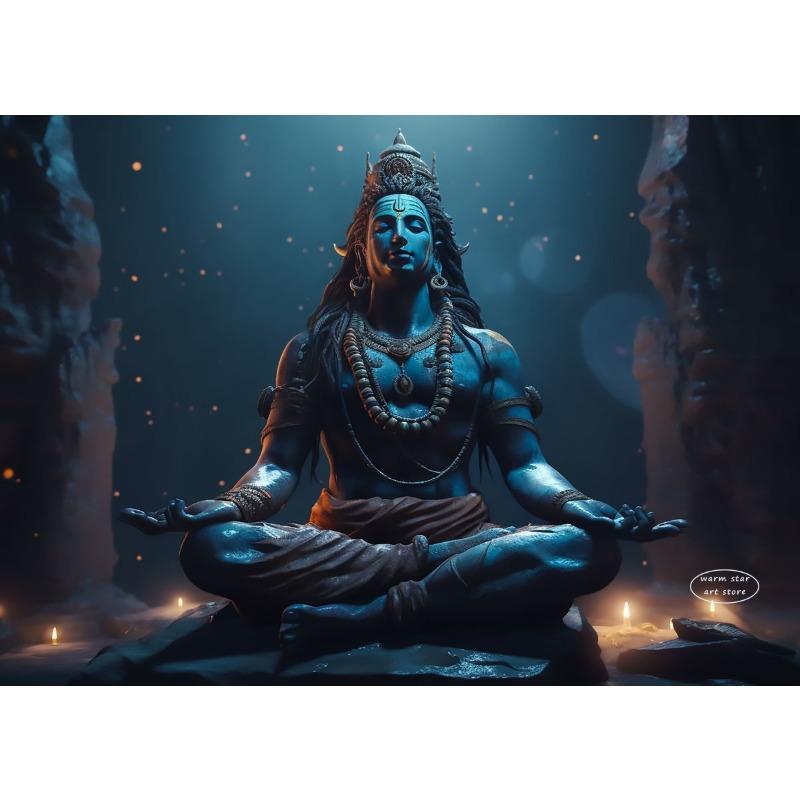 Lord Shiva Hindu Gods Posters Indian God Canvas Painting Pictures for Living Room Religious Wall Art Home Decor Cuadros