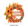 Кленовый лист тыквенный венок реалистичный с ягодами ручной работы искусственный для Хэллоуина Дня благодарения для дома на улице
