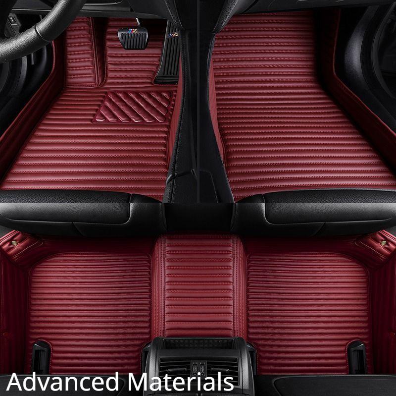 Striped Pu Leather Custom Car Floor Mat for Toyota Corolla 2014-2018 Year Interior Details Car Accessories Carpet