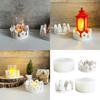 Creative Tealight Base Silicone Mold Sturdy Candle Stand Silicone Mould for Creating Candle Holders Home Ornament