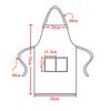 Unisex Simple Pure Color Kitchen Restaurant Bib Cooking Apron with Pocket