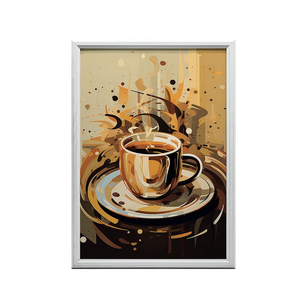 Coffee Time Coffee Time, 40X50 Cm, Black Aluminum Frame, 230 Gsm Matte Paper