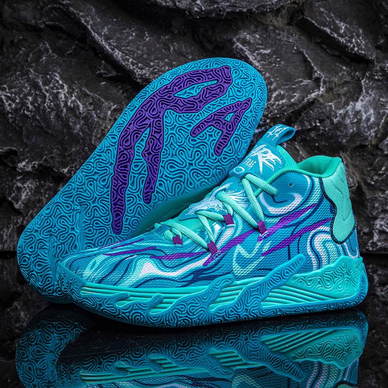 New Basketball Shoes Men's High-top Mesh Running Sneakers Students Outdoor Cement Ground Actual Combat Sneakers