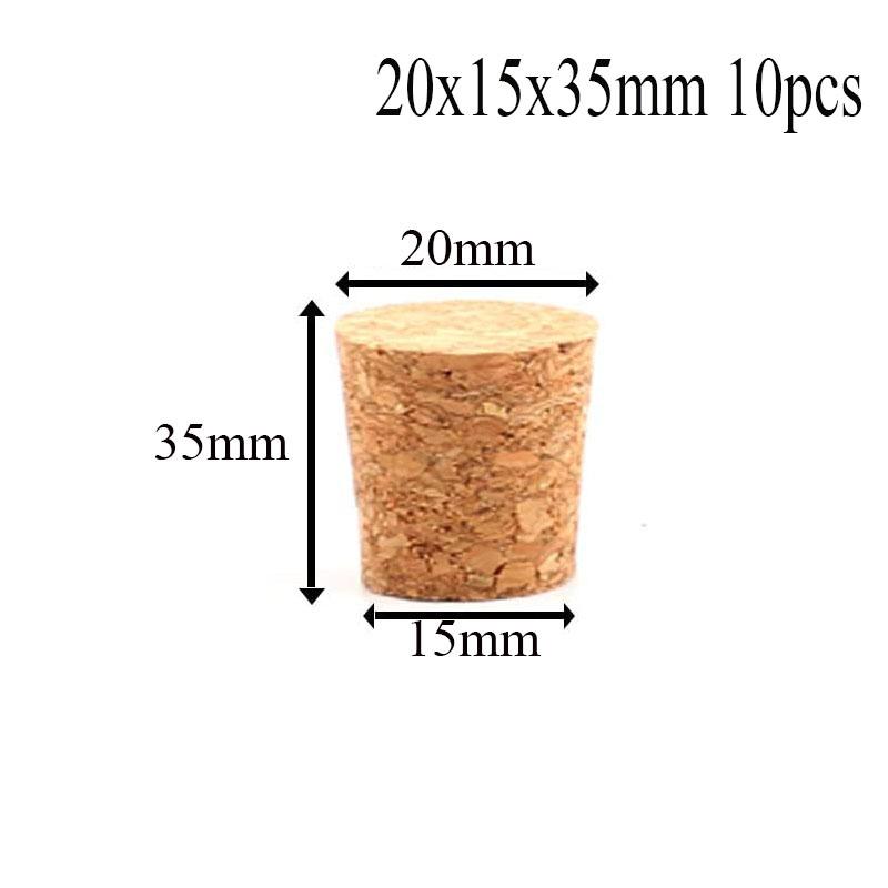 5/100pc Tops DIA 8mm To 58mm Wooden Cork Lab Test Tube Stopper Kettle Pudding Bottle Cork Cap Burette Tube Wood Plug Cork Stopper