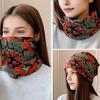 Women Thermal Hat Cycling Neck Warmer Lightweight Colorful Printing Headband High Elasticity