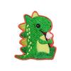 Green Dinosaur Cute Cartoon Patch Velcros Tactical Morale Sticker Embroidered Badge Hook Loop Fastener DIY Backpack Cap Jeans