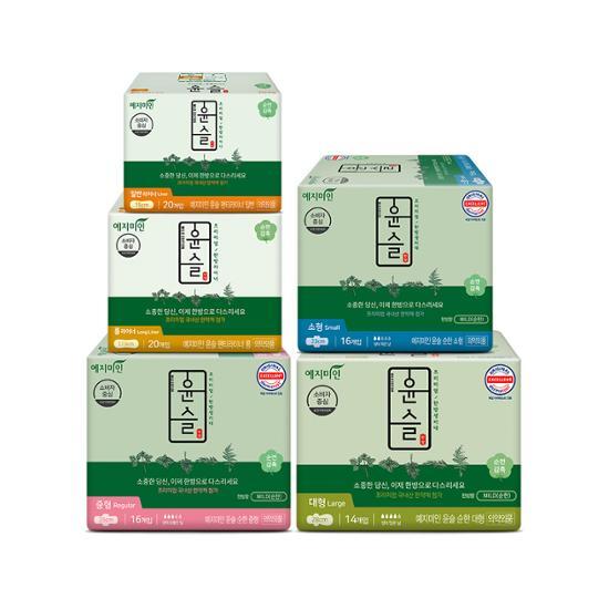 Yejimiin Yunseul Oriental Medicine Sanitary Pads 6 Types, Choose 1 (liner/small/medium/large)
