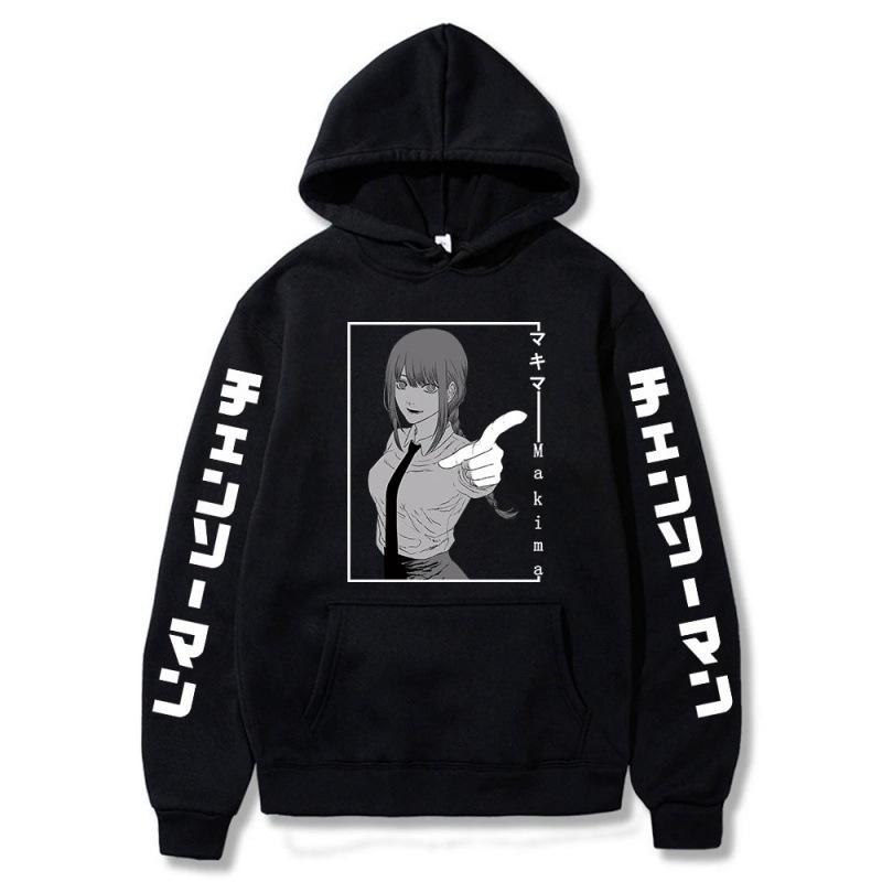 Chainsaw Man Denji Makima Men's Hoodie Vintage Unisex Pullover Men Vintage Graphic Hoody Tops Oversize Clothing