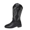 Spring New Mid-tube Women's Boots Cowboy Knight Boots Women's Autumn Long Tube Embroidery Retro Shoes Women Botas Mujer Botines
