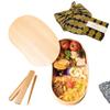 Magewappa Bento Wrapper Bento Box Beginner Set Wooden Single Tier Bento Box Natural Plain Wood Magewappa Bento Lunch Box Stylish Cute Men Women