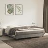 3144339 vidaXL Divan Bed and Mattress Light Grey 160x200cm Velvet