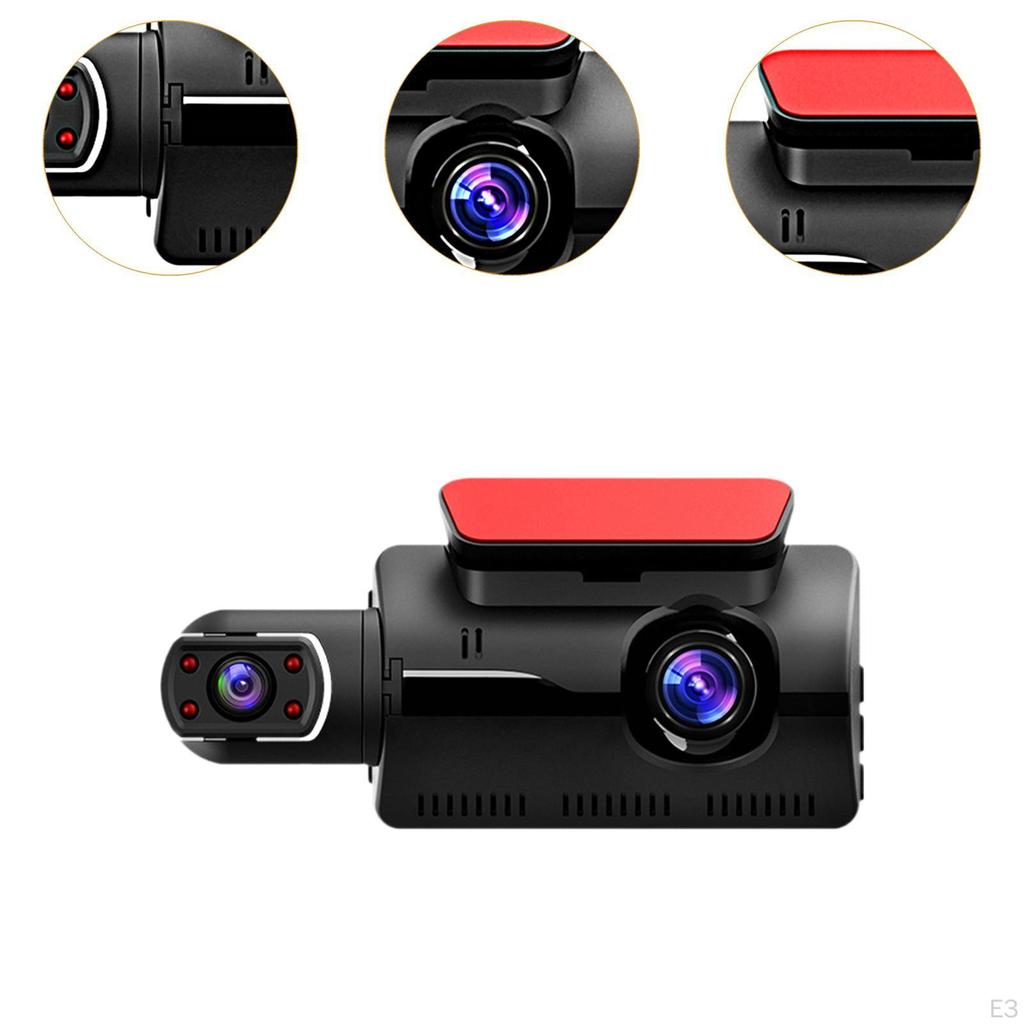 Car Dashboard Camera 110° Wide Angle Night View 1080P Parking Mode Front and Inside for SUV