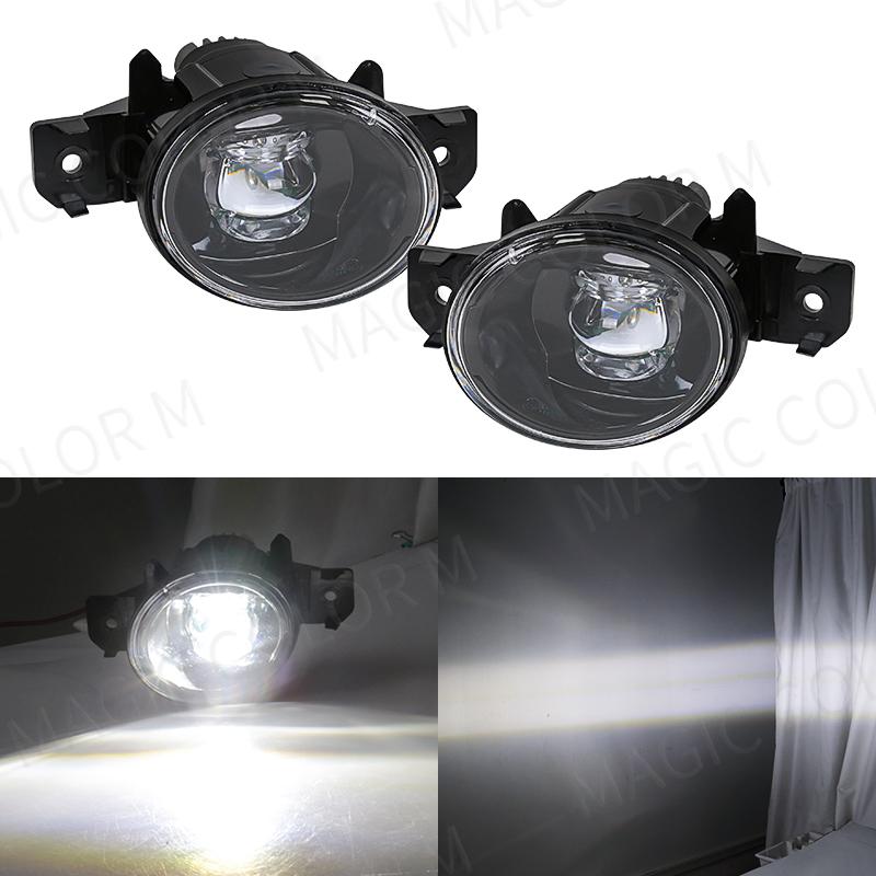 2Pcs Car Fog Lamps Front Bumper Daytime Running Lights DRL For Nissan X-Trail Altima Sylphy Almera QASHQAI March Pathfinder 12V