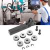 7pcs Steel Knurling Tool 0.5 1 2mm Diagonal Dual Wheel Linear Knurl Set Lathe Cutter Machine
