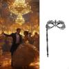 Elegant Handheld Mask with Stick for Costume Events And Parties