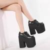 Fashion 2025 New Fashion Women's 17cm Extreme High Heels Chunky Platform Pumps for Stage Performance (Plus Size)