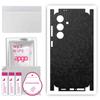 apgo Skin Sticker Film Foil Vinyl for the BACK+SIDES Compatible with Samsung Galaxy S24, Scratch-resistant, Easy To Install - Black Honeycomb
