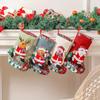 Christmas Stockings Xmas Ornament Christmas Sock 3D Pattern Xmas Gift Bag for Christmas Decoration