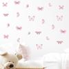 3Pcs Cartoon Pink Butterfly Wall Stickers For Kids Room Bedroom Nursery Home Decoration Wall Decals Christmas