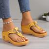 Summer Slippers Women  Big Size Platform Wedges Sandals Slippers Non-Slip Open Toe Flip Flops Ladies Comfortable Beach Shoes