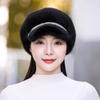 Autumn Winter Hats For Women Solid Color Plain Octagonal Cap Ladies Casual Faux Fur Women Caps