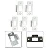 5/10pc Standard Tubular Latch Door Safety Guard Latch Replacement Striker Plate Nickel Plated Bathroom Lock Accessories