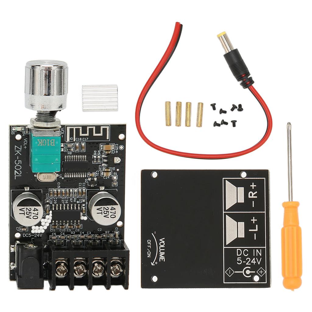 Digital Power Amplifier Board Bluetooth 5.0 Mini Stereo Power Amplifier Module with Switch and
