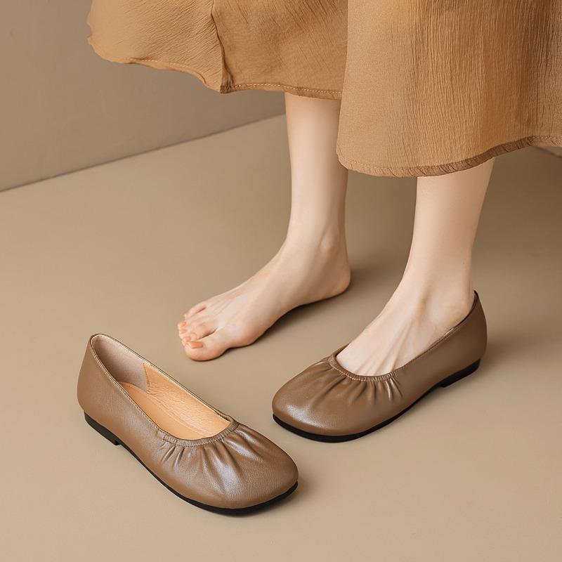 Квадратная головка одиночные туфли женские плоские подошвы одна стопа стремя ретро бабушкины туфли мягкие подошвы неглубокие горловины женские туфли для поездок на работу