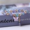 Fashion Butterfly Beaded Bracelets For Women Girls Imitation Jade Bohemian Charm Bracelet Wrist Jewelry