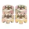 4PCS M10 Hex Slotted Nuts Steel Alloy Zinc Plating Wheel Alxe Hub Castle Nut for 50 To 100cc Quad Dirt Bike ATV Go Kart