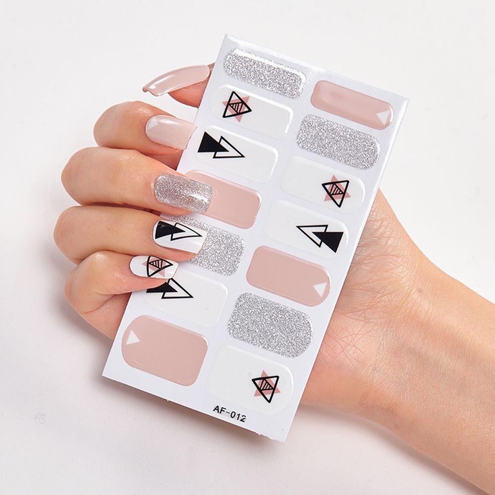 Girls Press On Nail Self Adhesive Nail Polish Strips Nail Art Decal Nail Stickers Full Nail Wraps