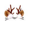 1 Pair Kids Reindeer Antler Hair Clips Soft Plush Christmas Hairpin for Baby Girl Toddler Cute Photo Prop Party Hair Accessory
