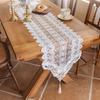 Table Flag Light Luxury White Lace Embroidery French Atmosphere TV Cabinet Long Dining Table Mat