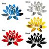 Acrylic Blooming Lotus Miroor Decal Self-adhesive Wall Sticker Mirror Surface Stickers  Smooth Wall