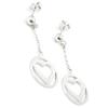 [I4224] - Silver 'Love' Earrings (rhodium-plated) - 33x14 Mm