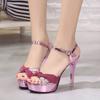 Fashion 2024 New Sandals Women's Summer Korean Edition Slim Fish Mouth Waterproof Platform Thin Heel High Heel Versatile Sandals