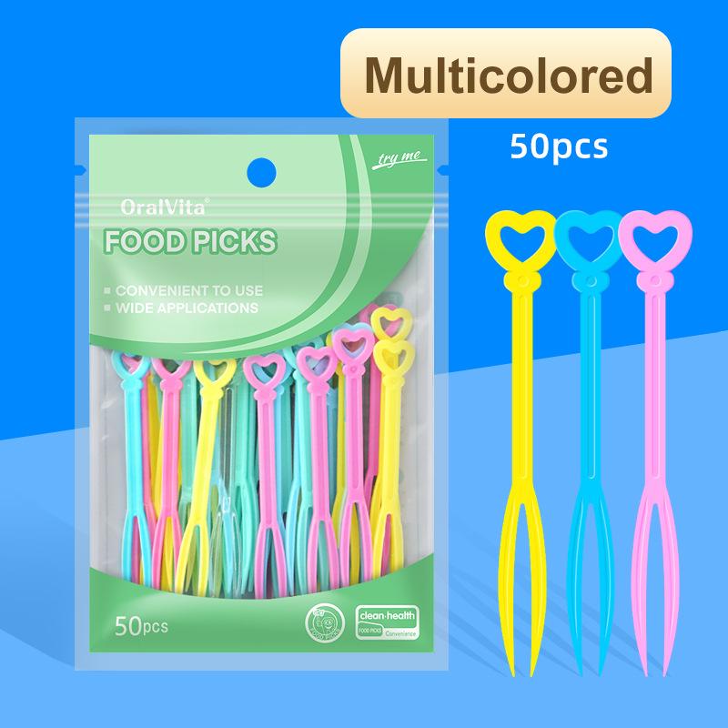 Bag of 50 Disposable Small Forks for Home Use Supermarket Tasting Cakes